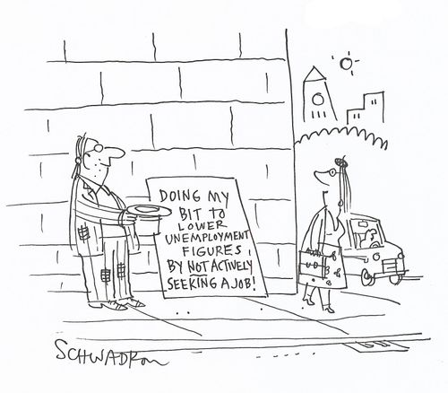 Doing my bit to lower unemployment figures, by not actively seeking a job!