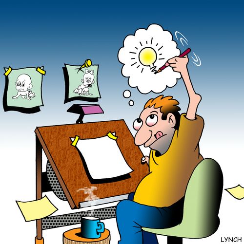 Cartoonist draws his own eureka moment.