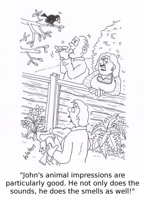 'John's animal impressions are particularly good. He not only does the sounds, he does the smells as well!'