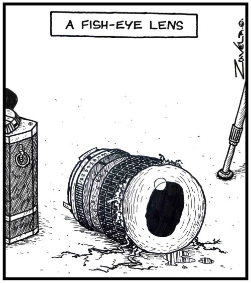 A fish-eye lens.