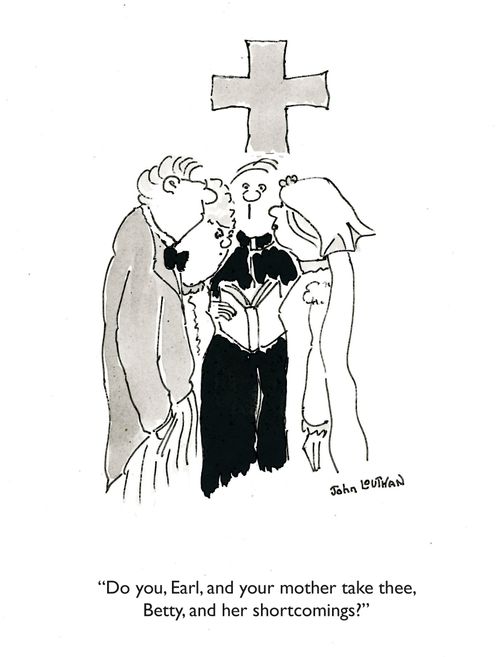 'Do you, Earl, and your mother take thee, Betty, and her shortcomings?'