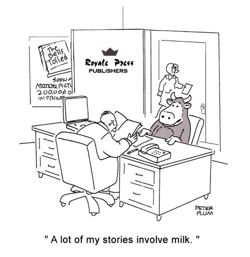 'A lot of my stories involve milk.'