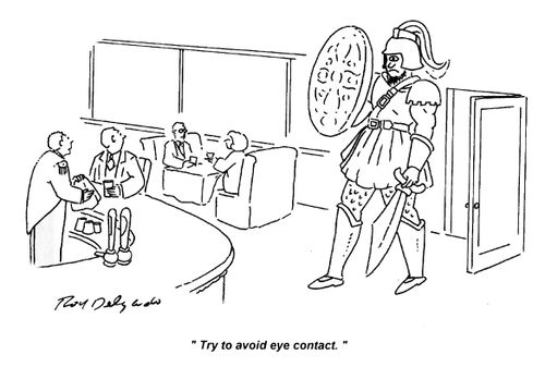 'Try to avoid eye contact.'
