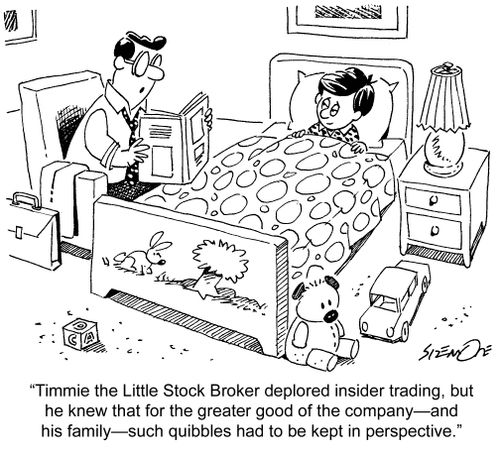 'Timmie . . . deplored insider trading, but . . . such quibbles had to be kept in perspective.'