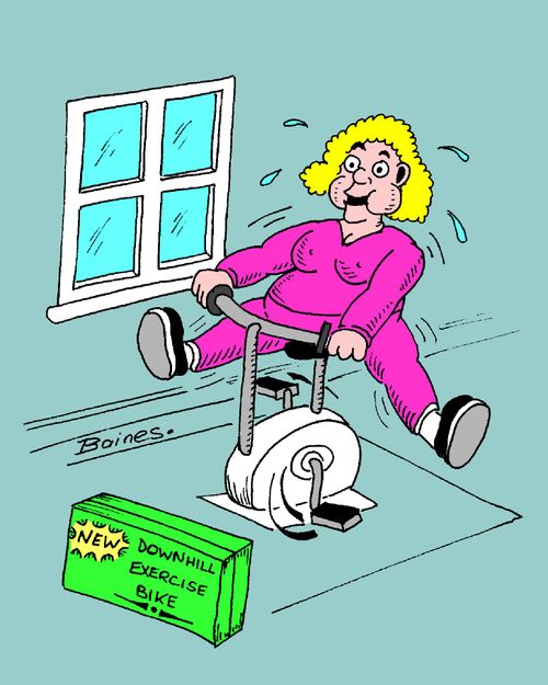 'NEW Down hill exercise bike'