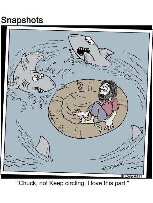 'Chuck, no!  Keep circling.  I love this part.'