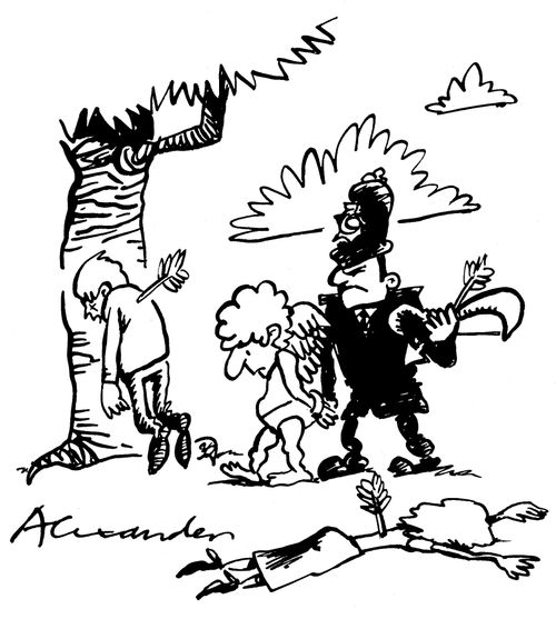 Cupid arrested.