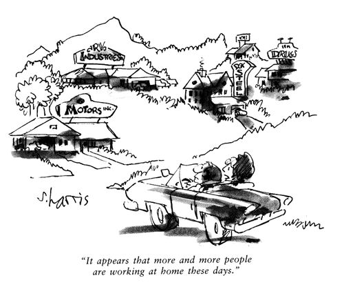 'It appears more and more people are working at home these days.'