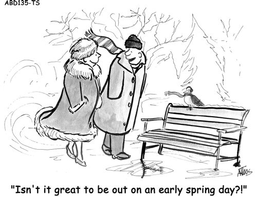 'Isn't it great to be out on an early spring day?!'