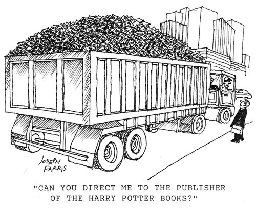 'Can you direct me to the publisher of the Harry Potter books?'