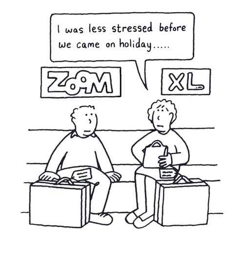 'I was less stressed before we came on holiday.'
