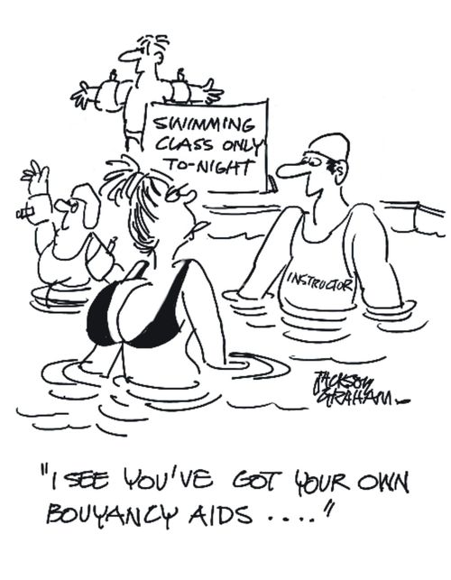"I see you've got your own buoyancy aids..."