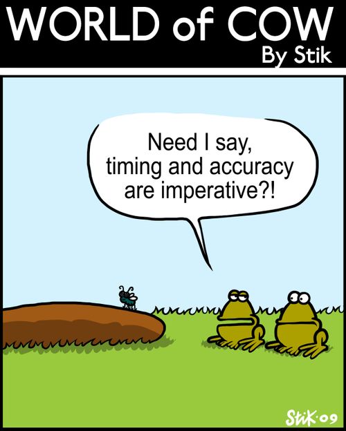 Need I say, timing and accuracy are imperative?!