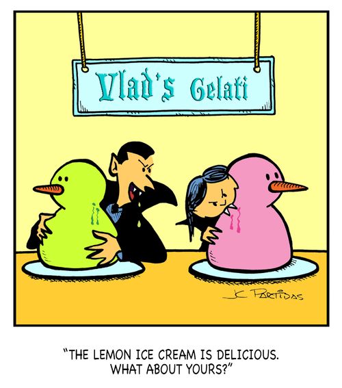 'The lemon ice cream is delicious. What about yours?'