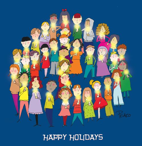 Happy Holidays: Peace children.