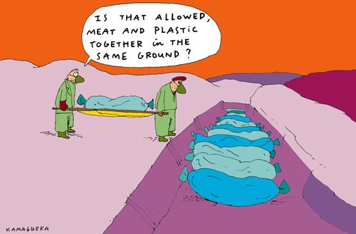 'Is that allowed, meat and plastic together in the same ground?'