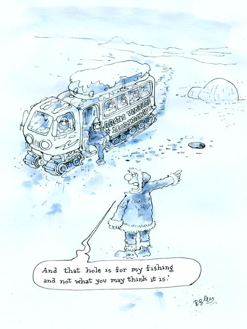 'And that hole is for my fishing and not what you may think it is.'