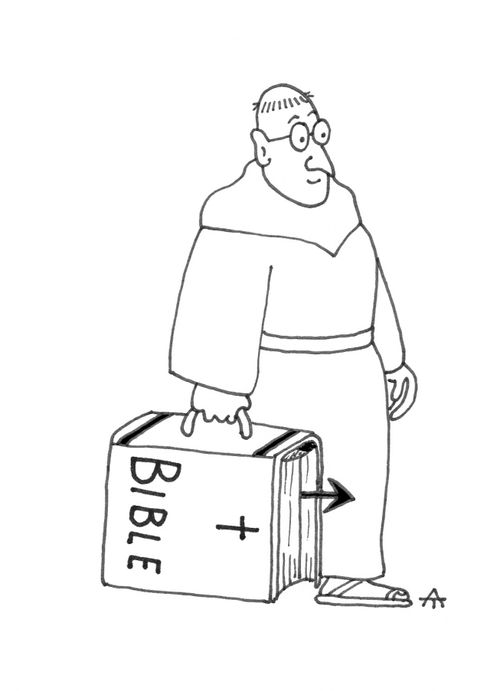Cleric with bible briefcase.