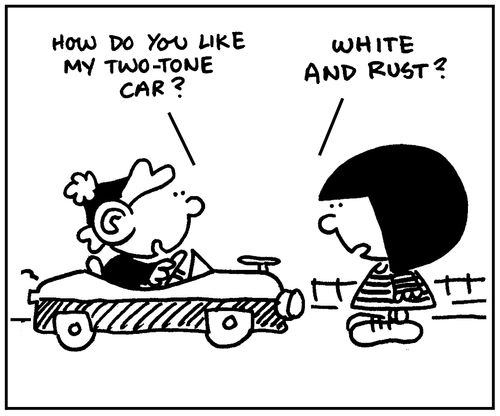 'How do you like my two-tone car?'