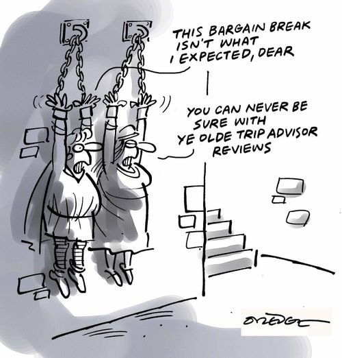 'This bargain break isn't what I expected, dear.'