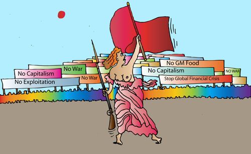 Revolution against capitalism.