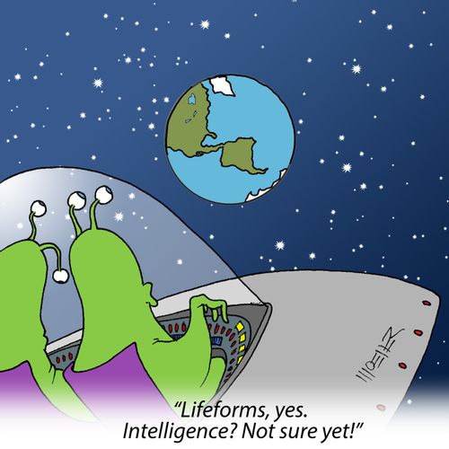 'Lifeforms, yes. Intelligence? Not sure yet!'