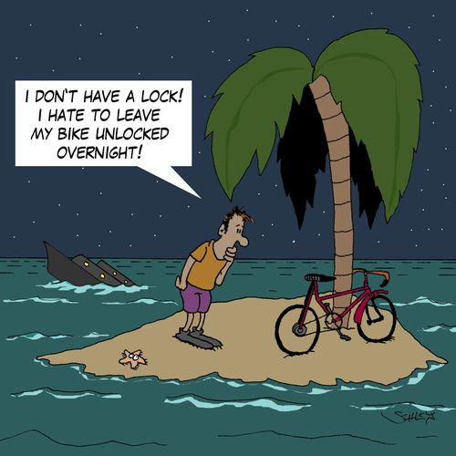 'I don't have a lock! I hate to leave my bike unlocked overnight!'