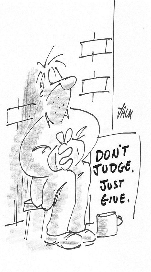 Don't judge, just give.