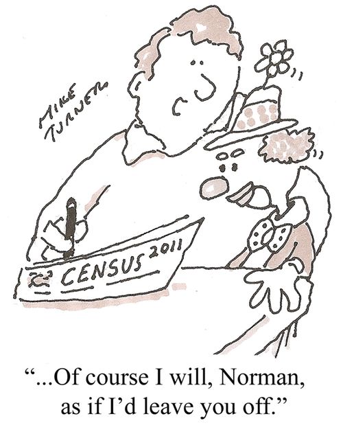 '...Of course I will, Norman, as if I'd leave you off.'