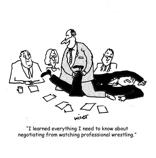 'I learned everything I need to know about negotiating from watching professional wrestling.'