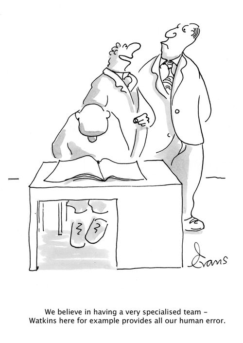 'We believe in having a very specialised team. Watkins here for example provides all our human error.'