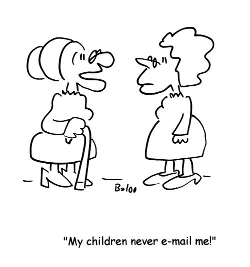 'My children never email me!'