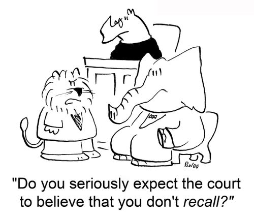 'Do you seriously expect the court to believe that you don't recall?'
