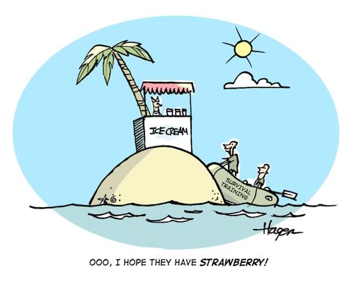 'Ooo, I hope they have strawberry!!' -(Ice cream stand)