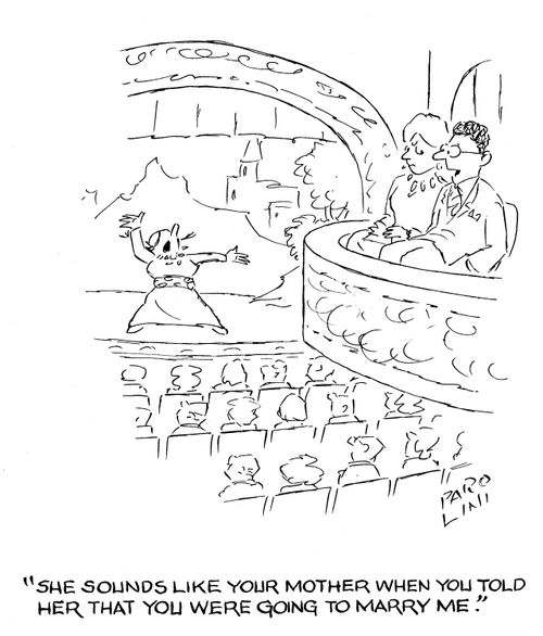 'She sounds like your mother when you told her that you were going to marry me.'