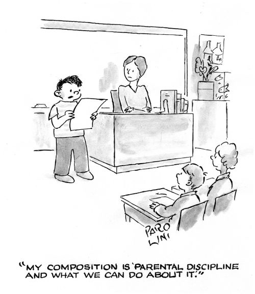'My composition is 'parental discipline and what we can do about it'.'