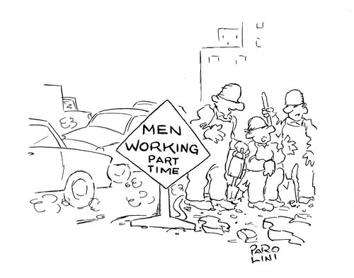 Men working (part time).