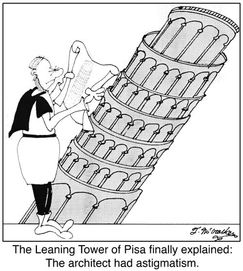 The Leaning Tower of Pisa finally explained: The architect had astigmatism.