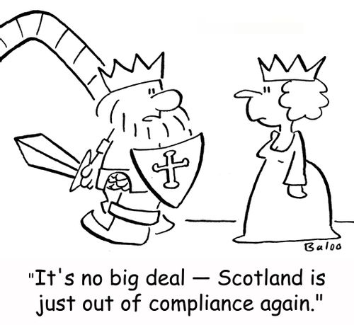 'It's no big deal - Scotland is just out of compliance again.'