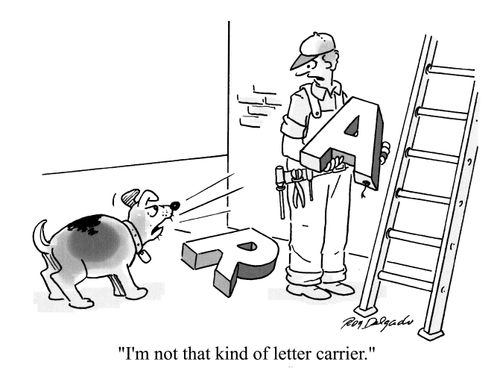 'I'm not that kind of letter carrier.'