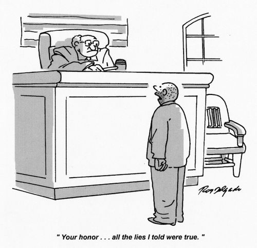 'Your Honor... all the lies I told were true.'