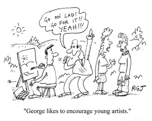 'George likes to encourage young artists.'