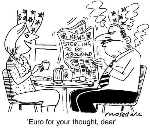'Euro for your thoughts, dear?'