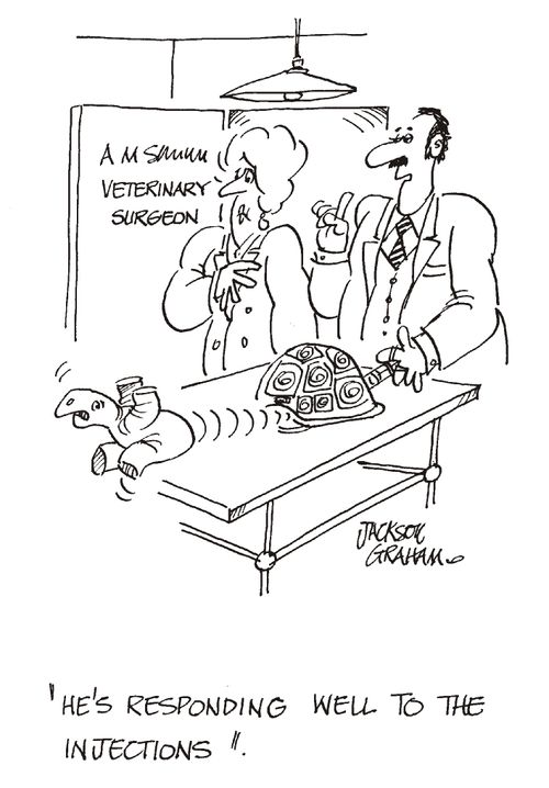 'He's responding well to the injections'.