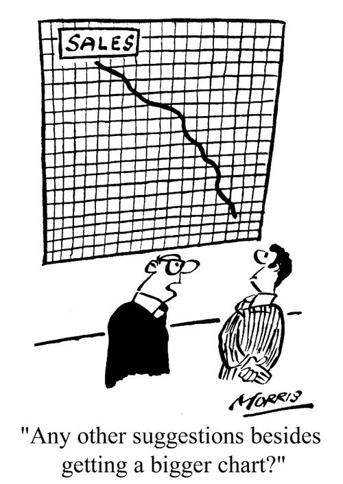 Sales - "Any other suggestion besides getting a bigger chart?"