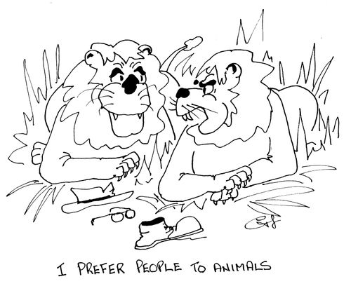 "I prefer people to animals."