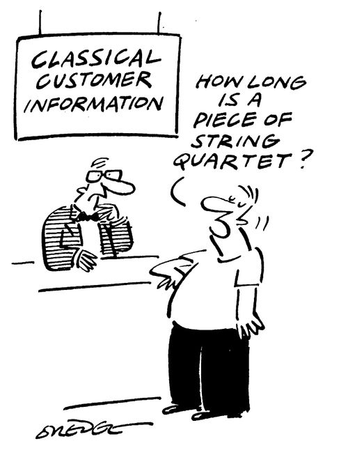 Classical Customer Information - "How long is a piece of string quartet?"