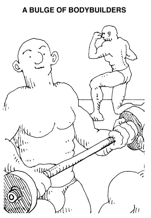 A bulge of bodybuilders