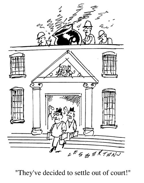 "They've decided to settle out of court."