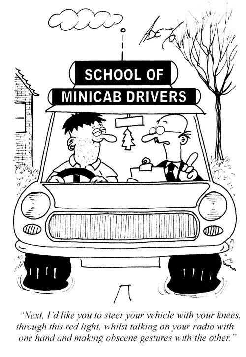 'School of minicab drivers.'